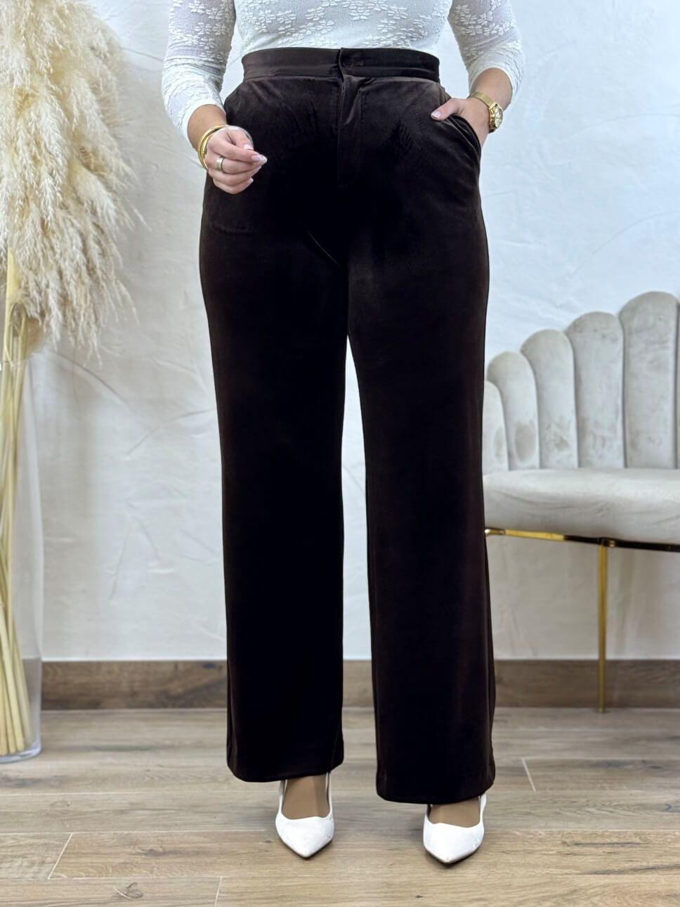 Pantalón Terciopelo Victoria Marrón (2)